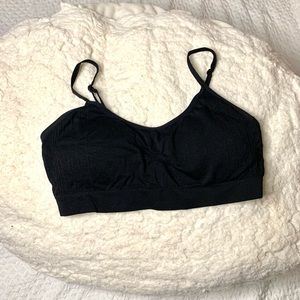 Black Comfort Bra/Bralette Crop Top